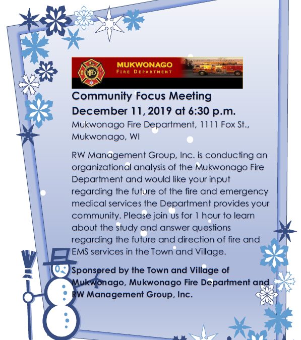 Community Focus Meeting December 11, 2019 at 6:30 p.m.